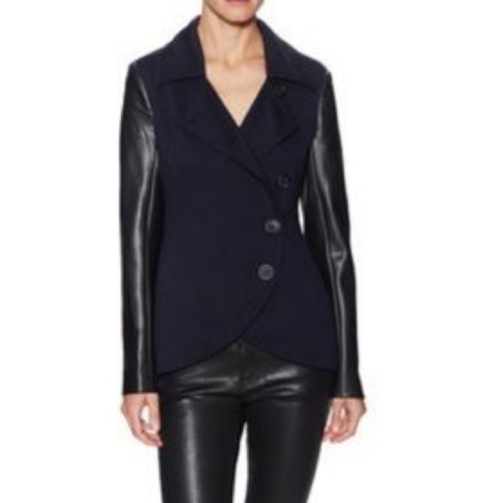 Bailey 44 Faux Leather Double Breasted Jacket‎